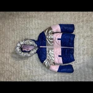 Rothchild striped colorblock hooded puffer jacket Size XS (6-6X)